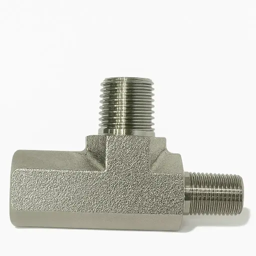 [MC53182] 1/4 Inch Female x 1/4 Inch Male x 1/8 Inch Male Bulkhead Fitting – Durable Brass Connector