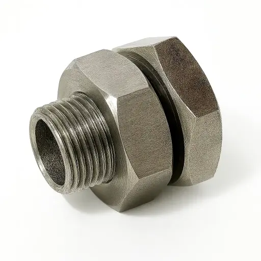 [MC60340] Bulkhead 3/8" Male x 1/4" Female x 1/4" Female NPT - Stainless Steel