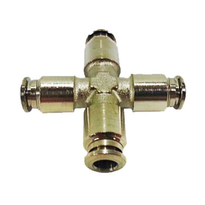 1/4" Cross Push Lock Fitting – Quick & Secure 4-Way Connection