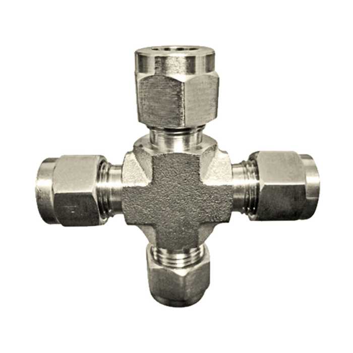 3/8" Stainless Steel Compression Union Cross – Heavy-Duty Pipe Connector