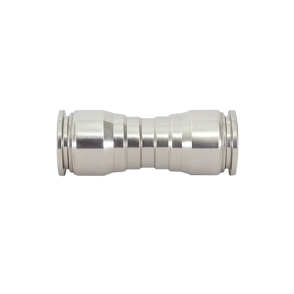 Nickel Plated 1/2 Inch x 3/8 Inch Reducer Push Lock