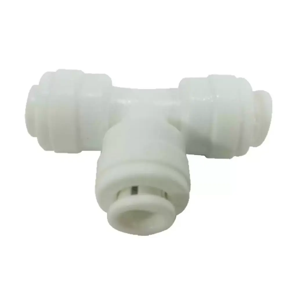 Plastic 3 Way Tee Push lock 1/4 Inch