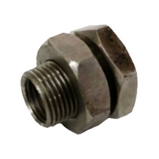 [MC60340] Bulkhead 3/8" Male x 1/4" Female x 1/4" Female NPT - Stainless Steel